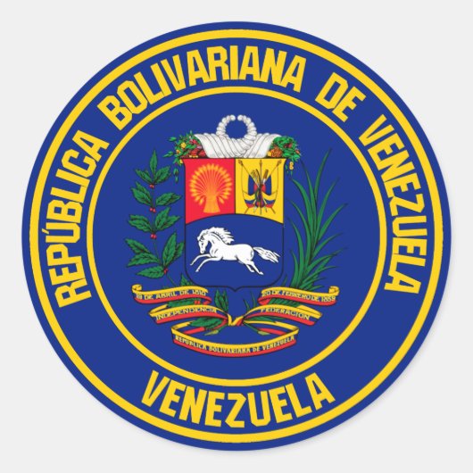 Venezuela-Runde Runder Aufkleber (Vorderseite)