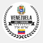 Venezuela Runder Aufkleber (Vorderseite)