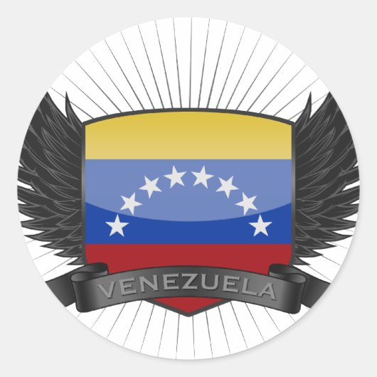 VENEZUELA RUNDER AUFKLEBER (Vorderseite)