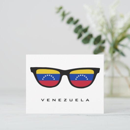 Venezuela Shades Custom Text & Color Postcard Postkarte (Stehend Vorderseite)