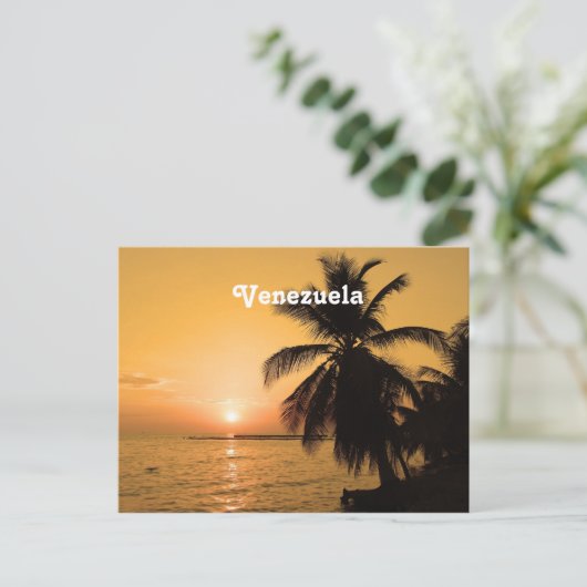 Venezuela Sunset Postkarte (Stehend Vorderseite)