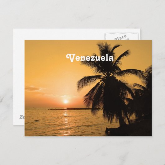 Venezuela Sunset Postkarte (Vorne/Hinten)