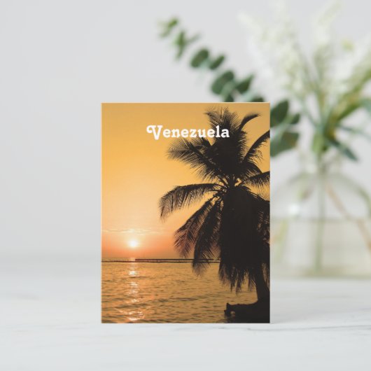 Venezuela Sunset Postkarte (Stehend Vorderseite)
