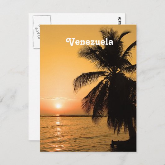 Venezuela Sunset Postkarte (Vorne/Hinten)