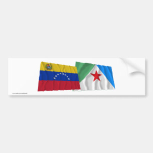 Venezuela und Mérida wellenartig bewegende Flagge Autoaufkleber