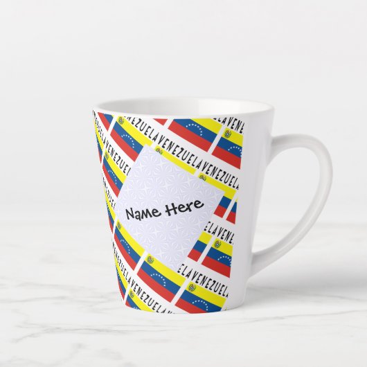 Venezuela und Venezuelas Flaggen Personalisiert Milchtasse (Rechts)