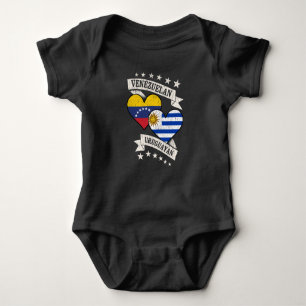 Venezuela Uruguayan Herz Flags Venezuela Uruguay Baby Strampler