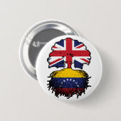 Venezuela Venezolanisch Britisch UK Baum Wurzeln F Button (Vorne & Hinten)