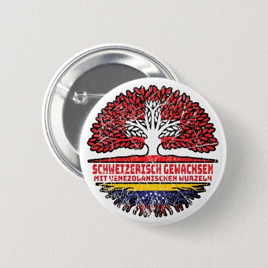 Venezuela Venezolanisch Schweizer Schweiz Baum Button (Vorne & Hinten)