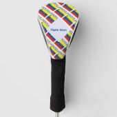 Venezuela Venezolanische Flagge geteert blau Perso Golf Headcover (Vorderseite)