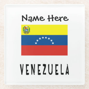 Venezuela Venezolanische Flagge Personalisierter N Glasuntersetzer