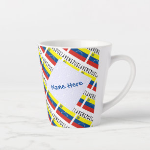 Venezuela Venezolanische Flagge Tiled Blau Persona Milchtasse