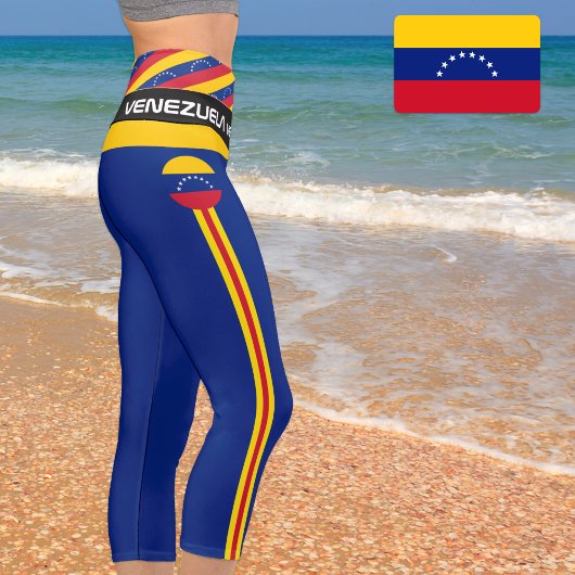 Venezuela & Venezuela Flag Mode Fitness, Sport Capri Leggings