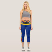 Venezuela & Venezuela Flag Mode Fitness, Sport Capri Leggings (Vorderseite)
