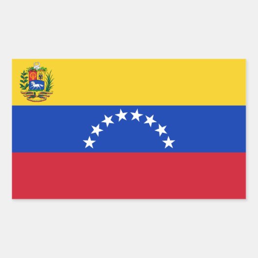 Venezuela/Venezuela-Flagge Rechteckiger Aufkleber (Vorderseite)