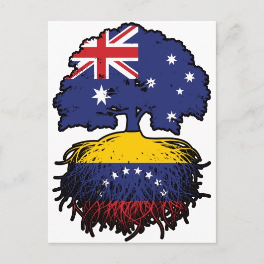 Venezuela Venezuelan Australian Australia Tree Postkarte (Vorderseite)