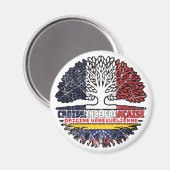 Venezuela Venezuelan French France Tree Roots Flag Magnet (Vorderseite/Rückseite)