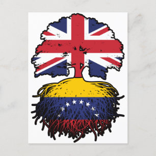 Venezuela Venezuelas Britische Tree Roots Flag Postkarte