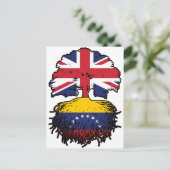 Venezuela Venezuelas Britische Tree Roots Flag Postkarte (Stehend Vorderseite)