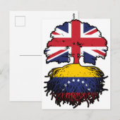 Venezuela Venezuelas Britische Tree Roots Flag Postkarte (Vorne/Hinten)