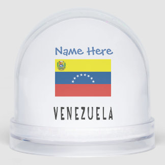 Venezuela Venezuelas Flaggenblau Personalisiert Schneekugeln