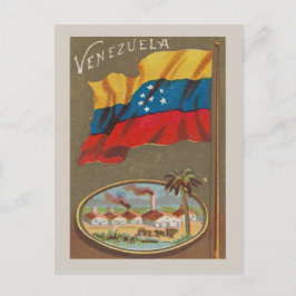 Venezuela Vintag mit Fahne Postkarte