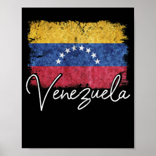 Venezuela Vintage-Flagge Venezolanischer Stolz Wur Poster