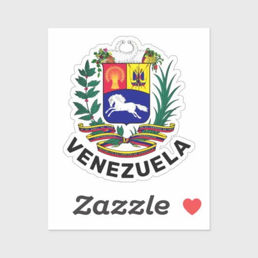 Venezuela-Wappen Aufkleber (Blatt)