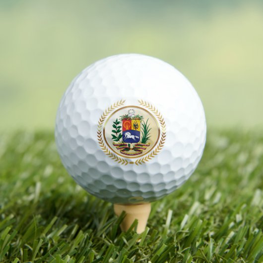 Venezuela-Wappen Golfball (Insitu T-Shirt)