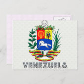 Venezuela-Wappen Postkarte (Vorne/Hinten)