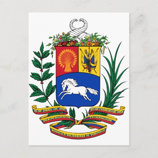 Venezuela-Wappen Postkarte (Vorderseite)