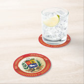 Venezuela-Wappen Runder Pappuntersetzer (Vor Ort)