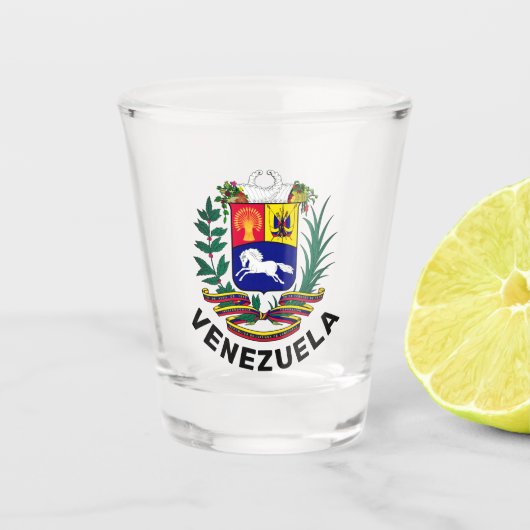 Venezuela-Wappen Schnapsglas (Vorderseite)
