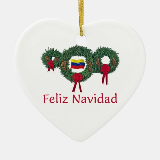 Venezuela-Weihnachten 2 Keramikornament (Vorne)