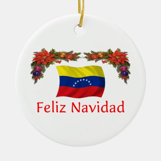 Venezuela-Weihnachten Keramik Ornament (Vorne)