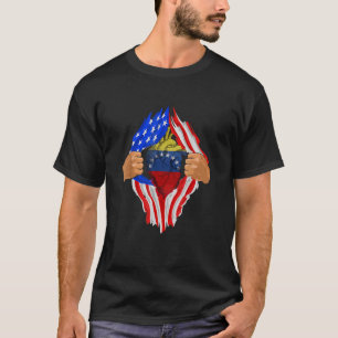 Venezuelan Blut in mir Venezuela Amerika Herz T-Shirt