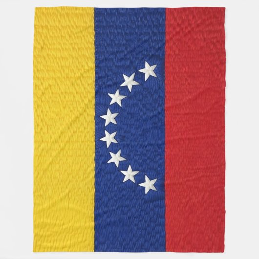Venezuelan flag embroidery style design fleecedecke (Vorderseite)