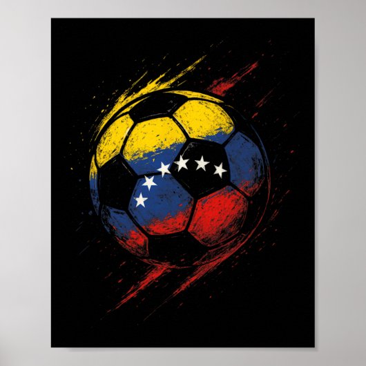 Venezuelan Flag Soccer Ll - Footll Player Pride  Poster (Vorne)