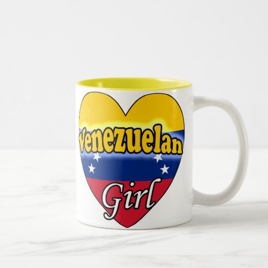 Venezuelan Girl Zweifarbige Tasse (Rechts)