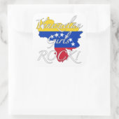Venezuelan Girls Rock! Quadratischer Aufkleber (Tasche)