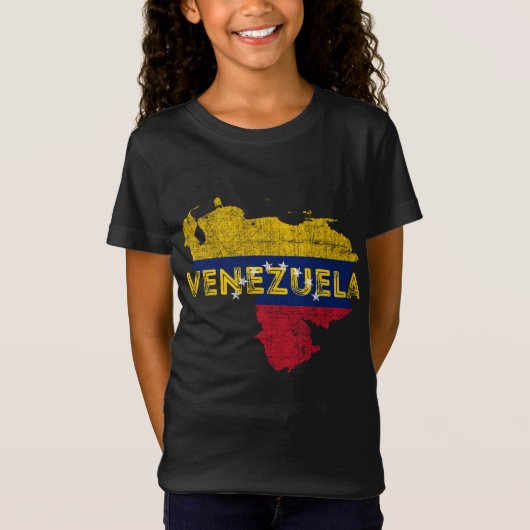 Venezuelan Map and Flag Souvenir - Not leidende Ve T-Shirt (Vorderseite)