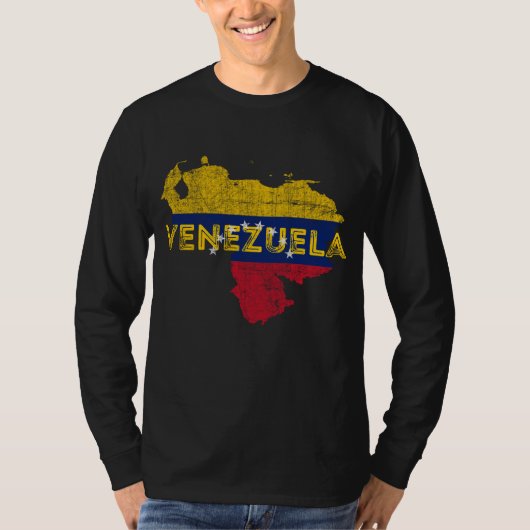 Venezuelan Map and Flag Souvenir - Not leidende Ve T-Shirt (Vorderseite)