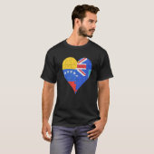 Venezuelan Montserratian Flaggenherz T-Shirt (Vorne ganz)
