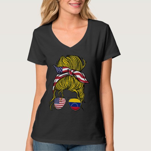 Venezuelan Roots Venezuela Girl T-Shirt (Vorderseite)