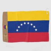 Venezuelas Flagge & Venezuela mit Monogramm /golf Golfhandtuch (Horizontal)