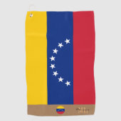Venezuelas Flagge & Venezuela mit Monogramm /golf Golfhandtuch (Vorderseite)