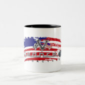 Vengeance-Amerikaner Hotrod Motorrad-Tasse Zweifarbige Tasse (Mittel)