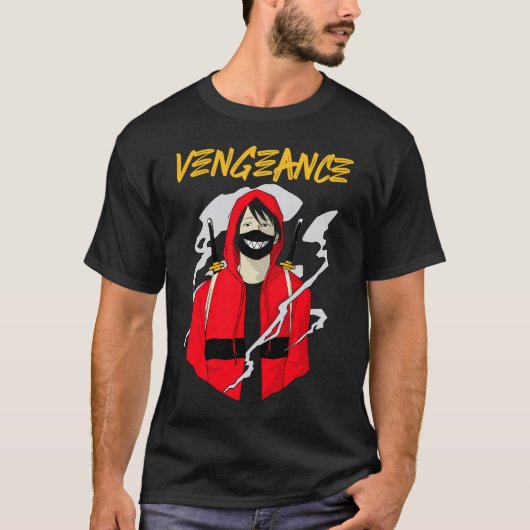 Vengeance - Dunkle Anime Samurai T - Shirt (Vorderseite)