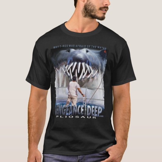 Vengeance vom tiefen - Pliosaur - schwarzen T - T-Shirt (Vorderseite)