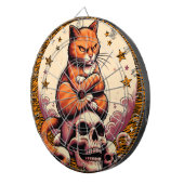 Vengeful Orange Cat, Skulls and Moon Dartscheibe (Vorderseite rechts)